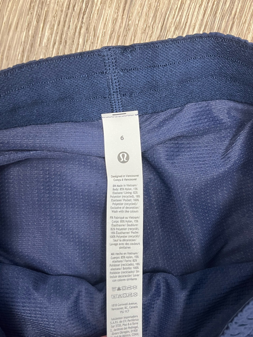 Lululemon Court Rival High-Rise Short 3" Classic Blue White Trim 6 NWT - Picture 5 of 5